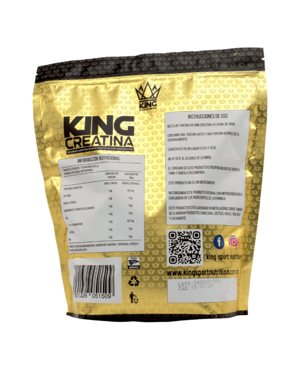 CREATINA MONOHIDRATADA 1.3kg - FRESA - Imagen 4