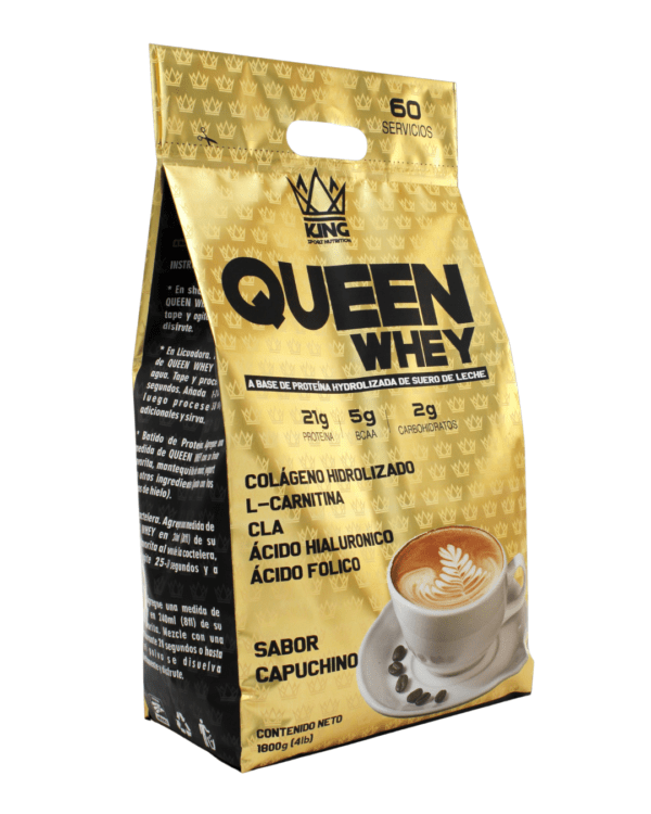QUEEN WHEY PROTEIN 4LB - CAPUCHINO - Imagen 2