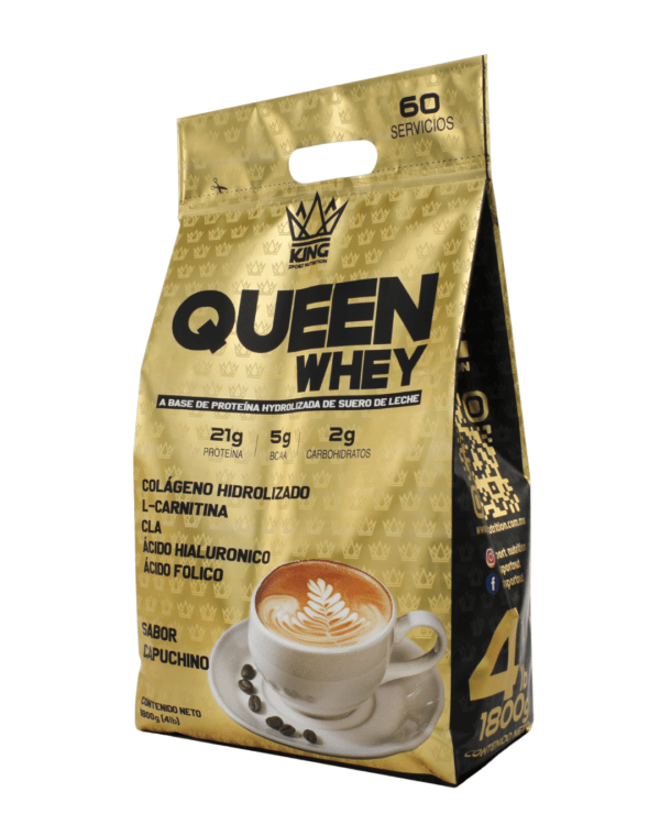 QUEEN WHEY PROTEIN 4LB - CAPUCHINO - Imagen 3