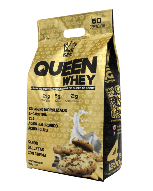 QUEEN WHEY PROTEIN 4LB- GALLETAS CON CREMA - Imagen 3
