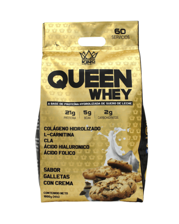 QUEEN WHEY PROTEIN 4LB- GALLETAS CON CREMA