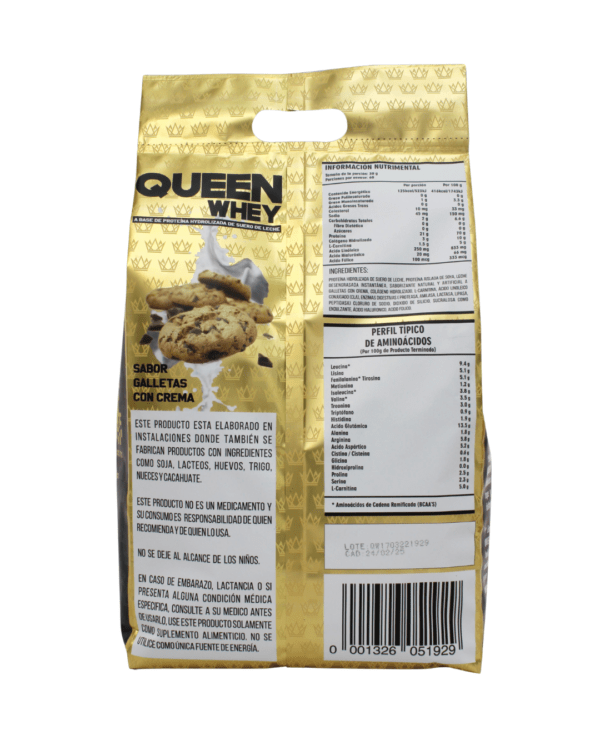 QUEEN WHEY PROTEIN 4LB- GALLETAS CON CREMA - Imagen 4