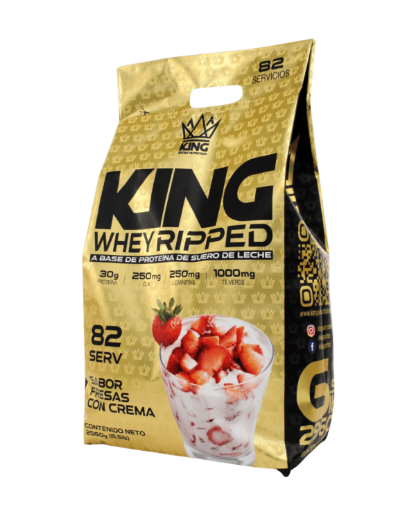 KING WHEY PROTEIN 6LB - Sabor Fresas con Crema - Imagen 3