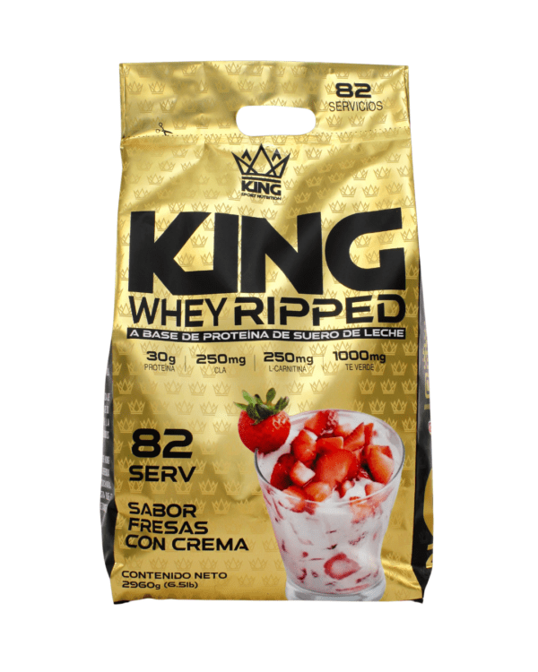 KING WHEY PROTEIN 6LB - Sabor Fresas con Crema