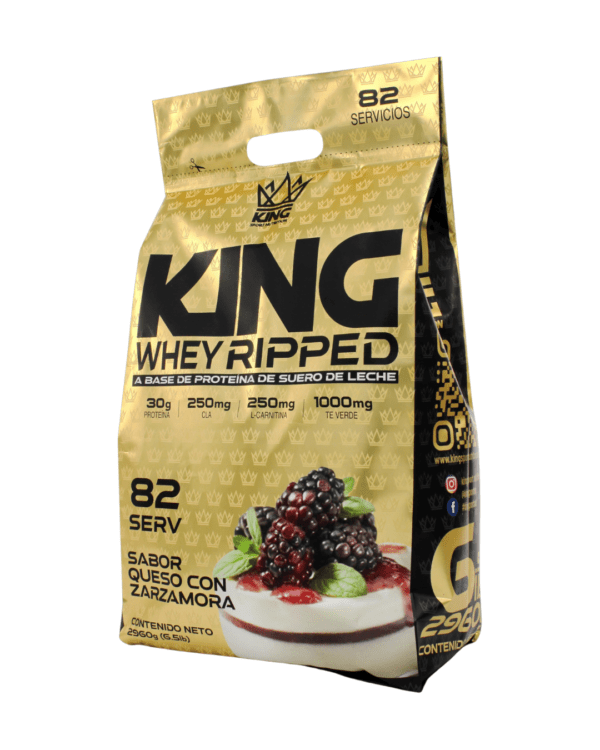 KING WHEY RIPPED 6 lb - Sabor Queso Zarzamora - Imagen 3