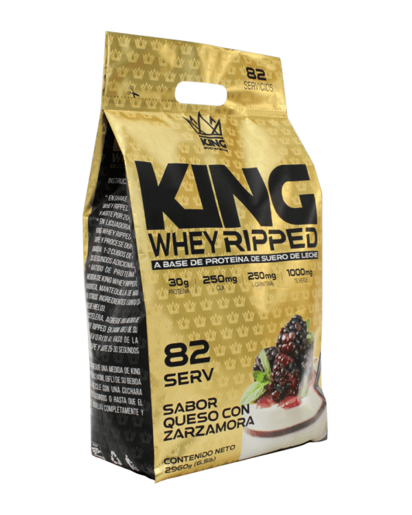 KING WHEY RIPPED 6 lb - Sabor Queso Zarzamora - Imagen 2